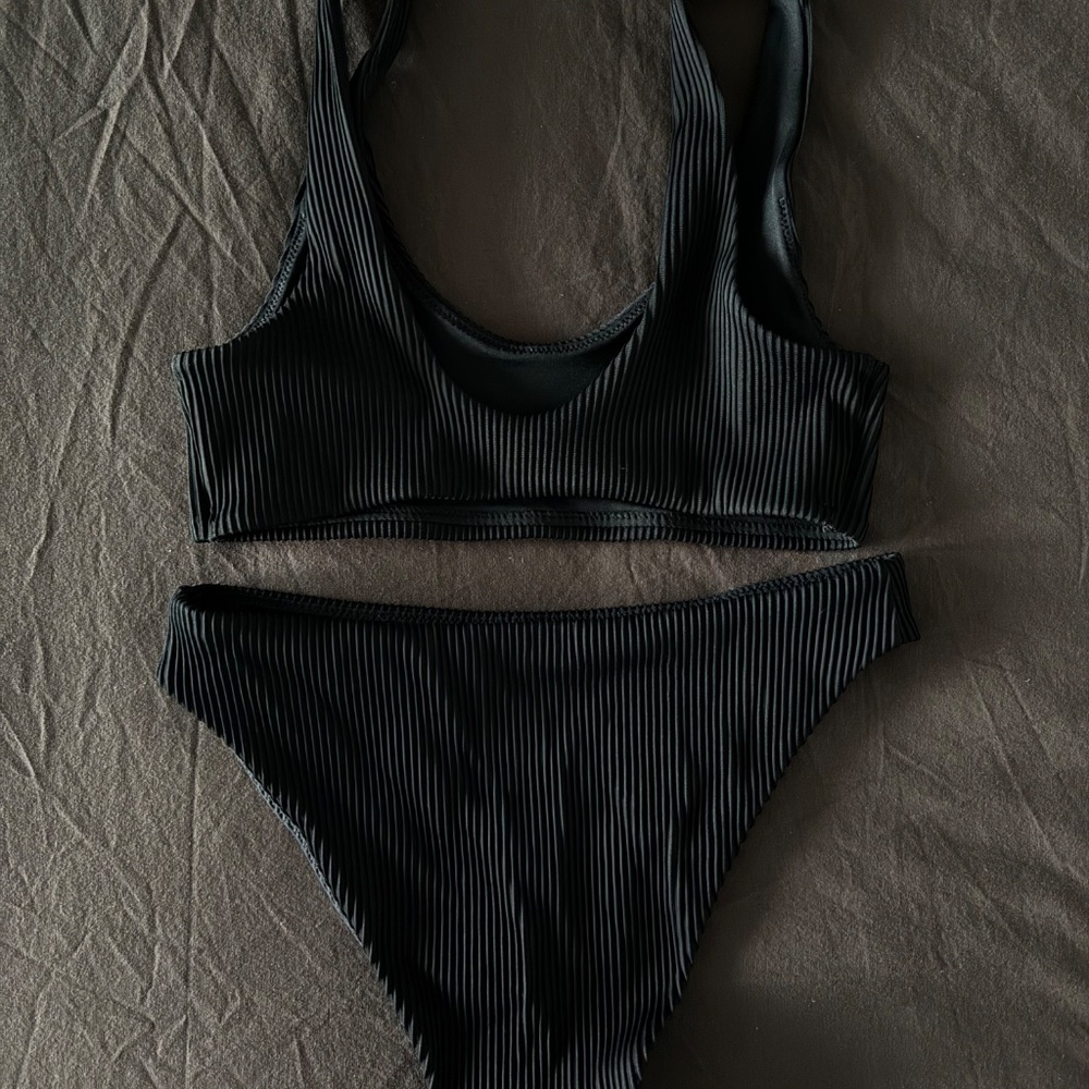 COS Ribbed Black Bikini Set - Picture 4 of 5